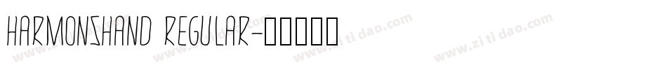 HarmonsHand Regular字体转换